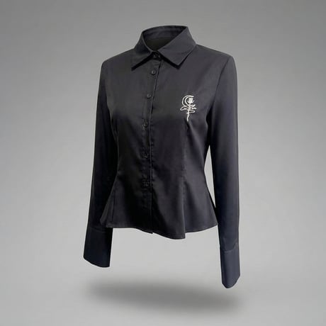MOON ROSE SHIRT(BLACK)