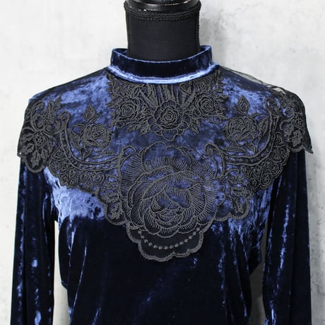 BAROQUE VEIL TOPS(NAVY)