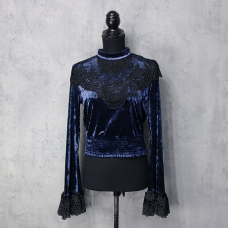 BAROQUE VEIL TOPS(NAVY)