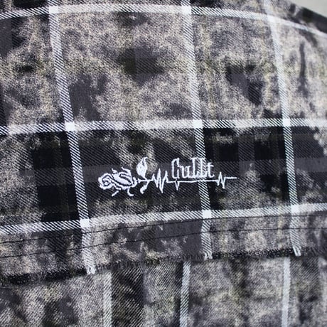 WASH PLAID SHIRT(BLACK)