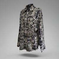 WASH PLAID SHIRT(BLACK)