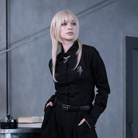 MOON ROSE SHIRT(BLACK)