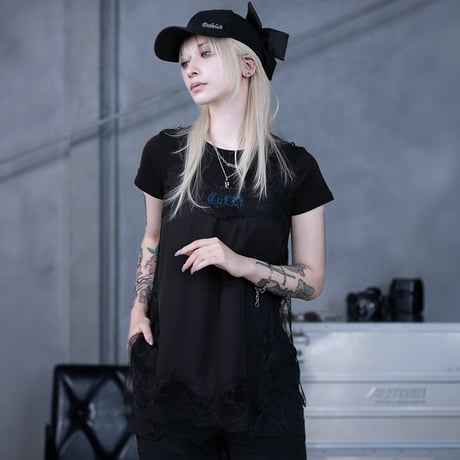 SLIT CAMISOLE(BLACK)
