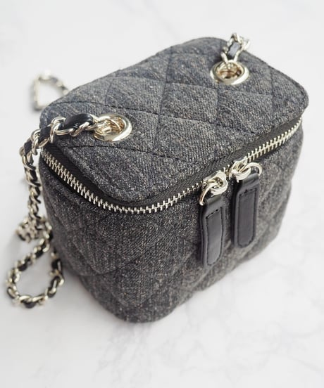 chain blackdenim mini bag