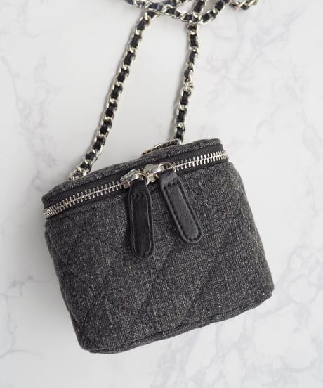 chain blackdenim mini bag