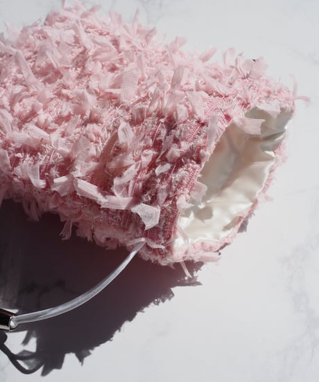 baby pink×feather（kinchaku）