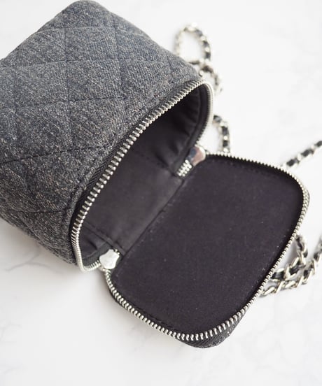 chain blackdenim mini bag