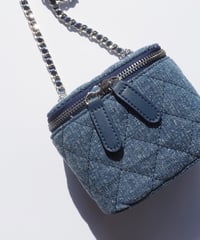 chain denim mini bag