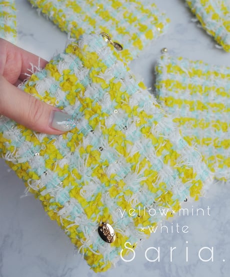 【M size】yellow×mint×white（pouch）