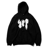 川 biglogo hoodie / 黒×白