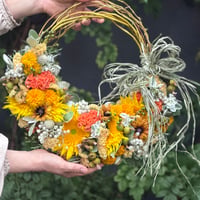 8/29  Instagram fleurée LIVE作成　向日葵のハーフリース完成品