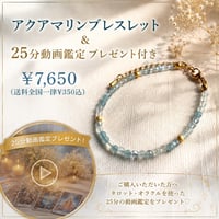 アクアマリンブレスレット🩵25分動画鑑定付き