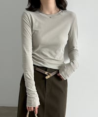 rolled neck tee / 4color　hm3250