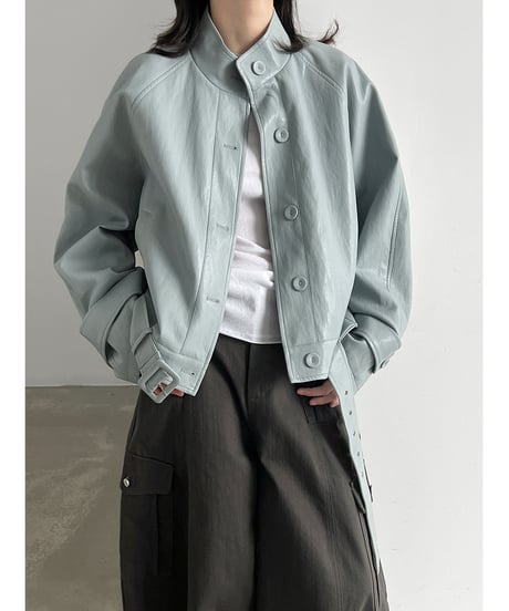 belted biker jacket / 2color　hm3248