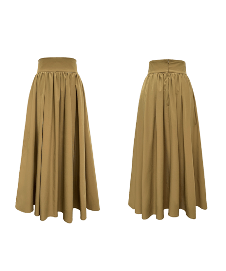 pleated flare skirt / 3color　hm3204