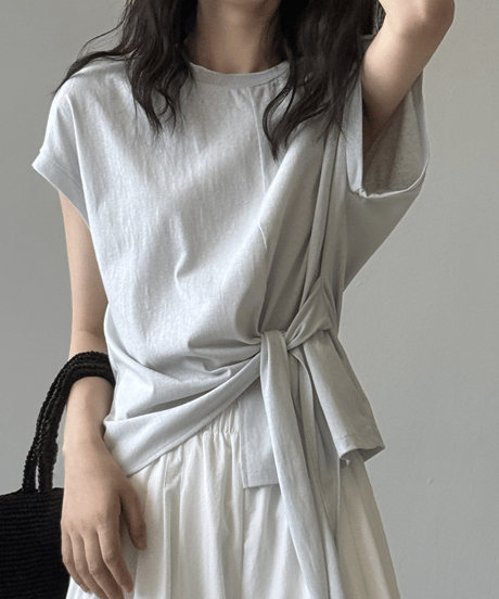 twist hem blouse / 2color　hm2407