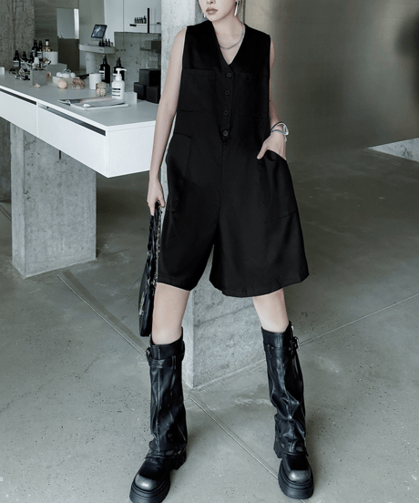 sleeveless romper / 2color　hm2112