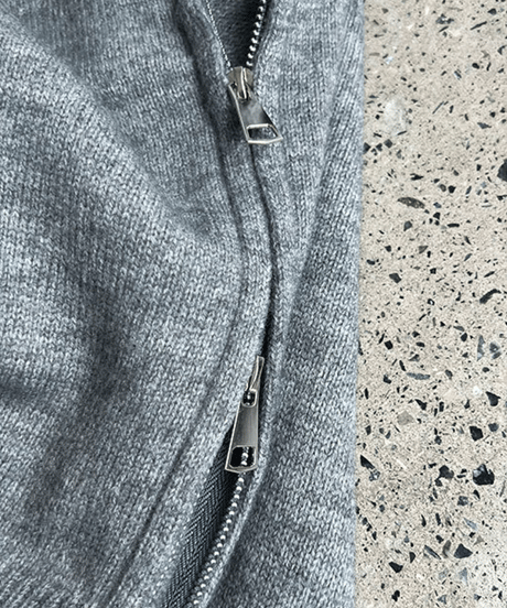 zip knit cardigan / 4color　hm3217