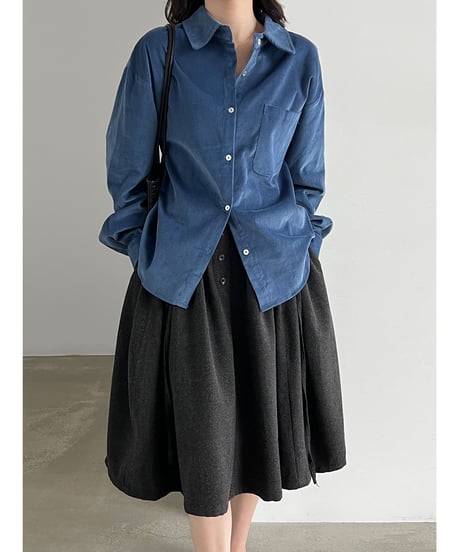 corduroy loose shirt / 2color　hm3244