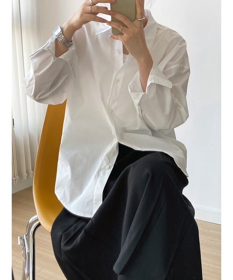relaxed cotton shirt / 2color　hm3167