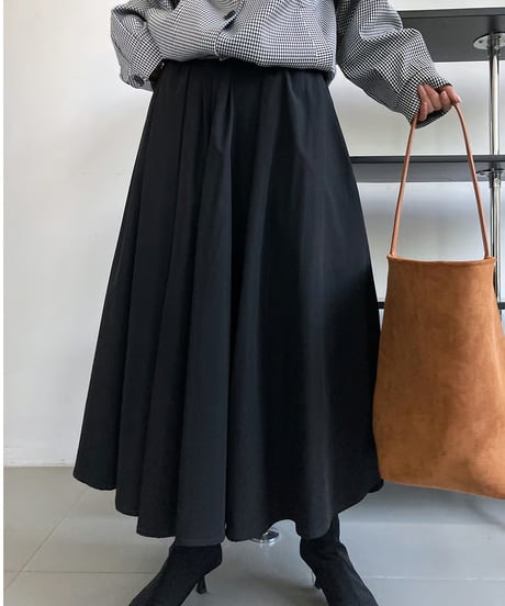 pleated flare skirt / 3color　hm3204