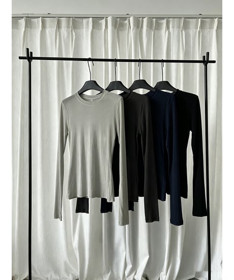 rolled neck tee / 4color　hm3250