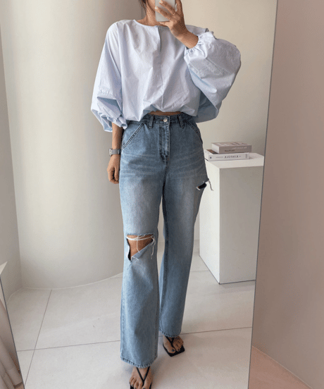 lantern sleeve shirt / 3color　hm3027