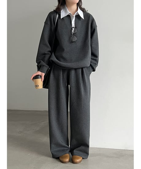 collared sweat set-up / 2color　hm3247