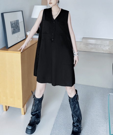 sleeveless romper / 2color　hm2112