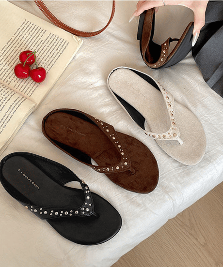 studs strap sandal / 4color　hm2259