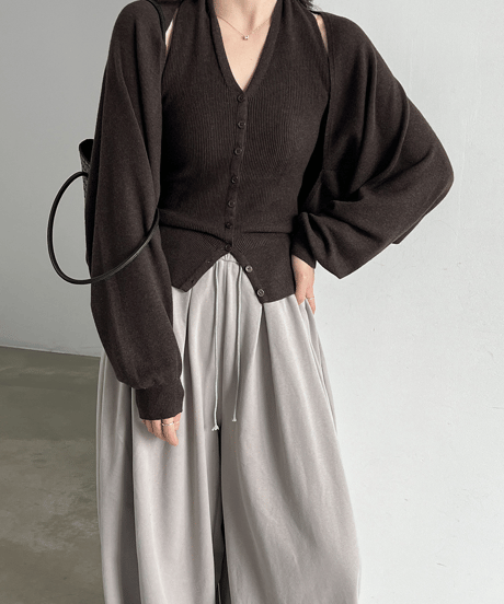 halter knit set / 3color　hm3243