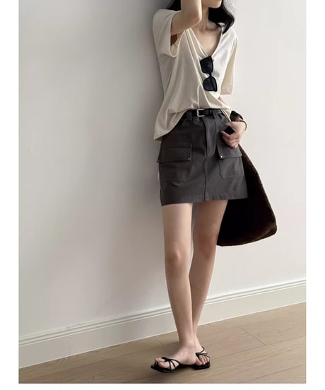 wide neck t-shirt / 7color　hm2280