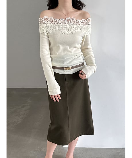 faux leather skirt　hm3237