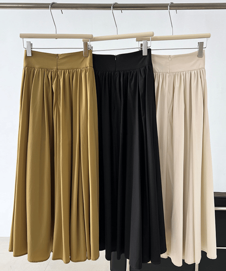 pleated flare skirt / 3color　hm3204