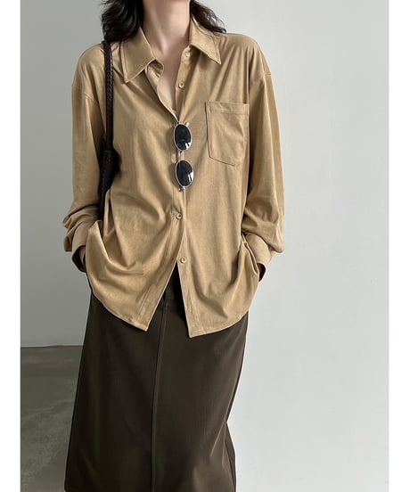 suede touch shirt / 2color　hm3259