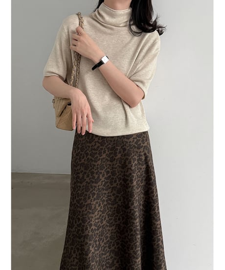 short-sleeve turtleneck top / 4color　hm3263