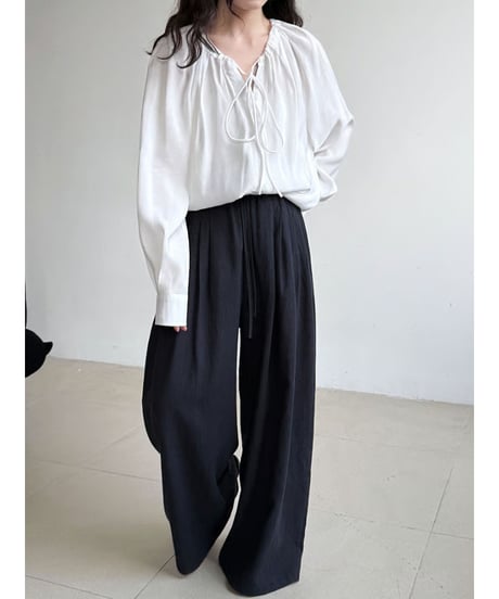 linen wide pants / 3color　hm3016