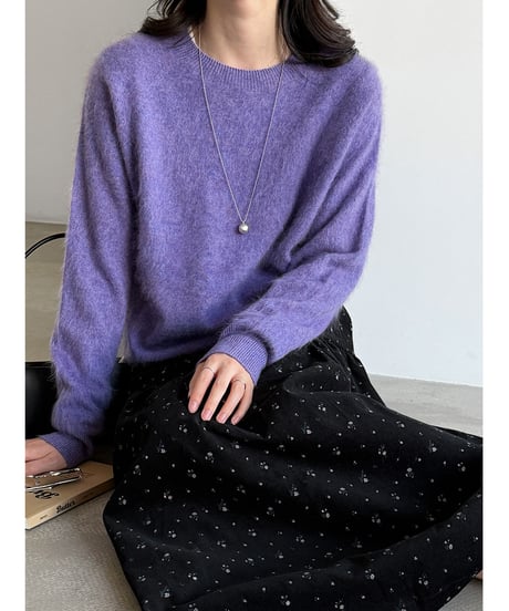 fuzzy crewneck sweater / 7color　hm3260
