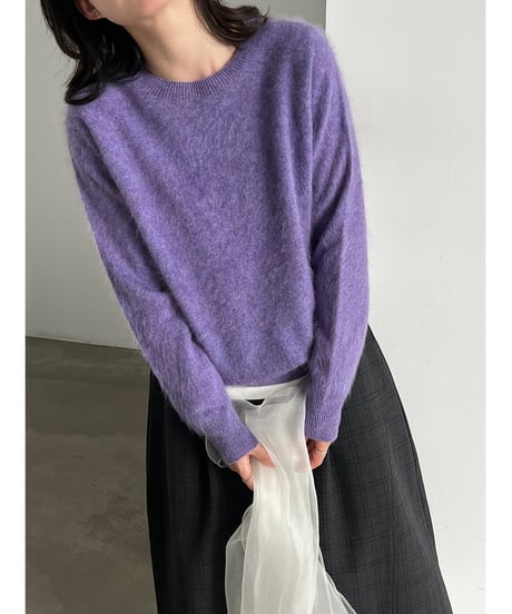 fuzzy crewneck sweater / 7color　hm3260