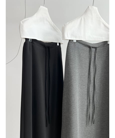 drawstring long skirt / 3color　hm3012