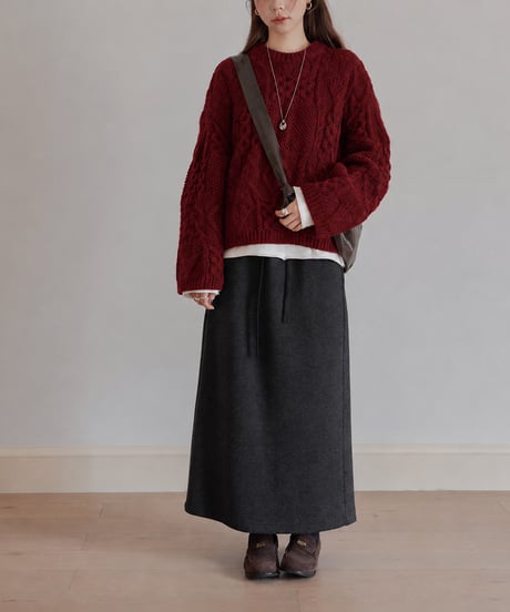 cable knit sweater / 3color　hm3227