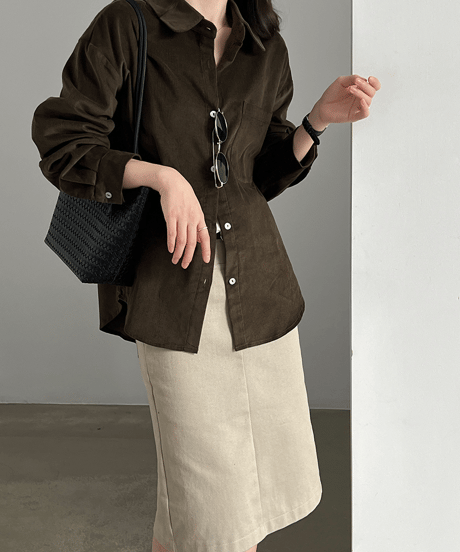 corduroy loose shirt / 2color　hm3244