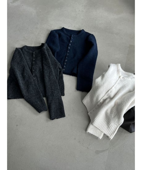 wool blend cardigan / 4color　hm3249
