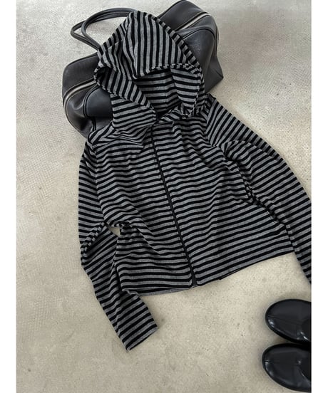 striped hood parka　hm3234