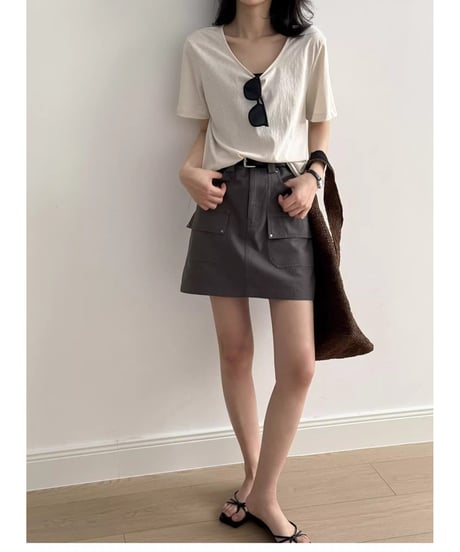 wide neck t-shirt / 7color　hm2280