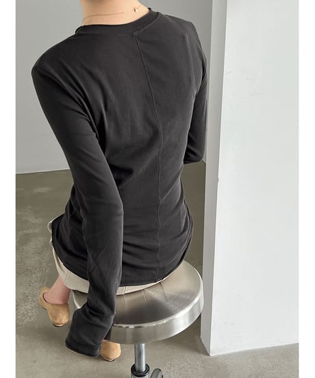 rolled neck tee / 4color　hm3250