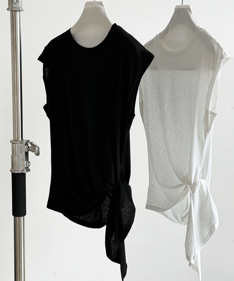 side tie tee / 4color　hm3008