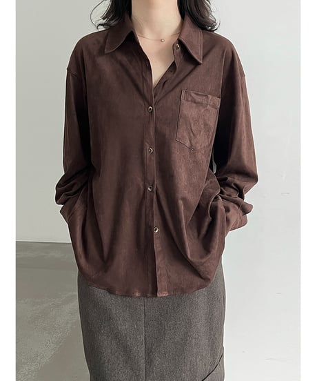 suede touch shirt / 2color　hm3259