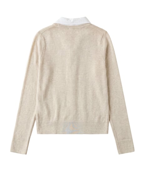 layered collar knit / 2color　hm3229