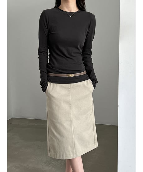 rolled neck tee / 4color　hm3250